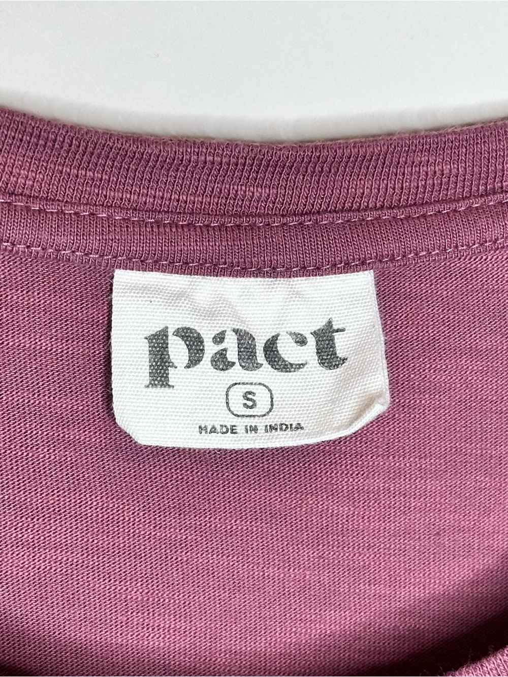 Pact Organic Cotton T-shirt Dress Size Small Mauve Pink Tie Drawstring Waist - Picture 2 of 12
